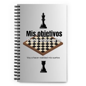 Bloc de objetivos con espiral ajedrez (A5)